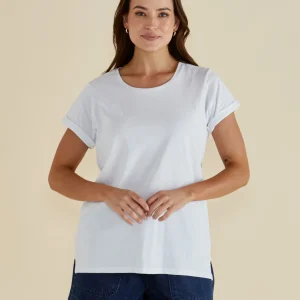 Betty Basics Caia White Crew Neck T-Shirt