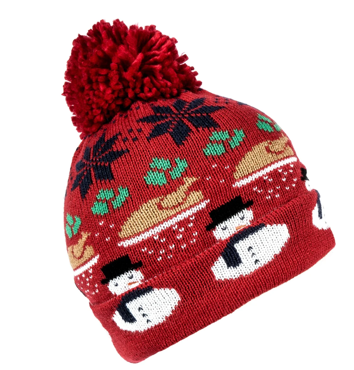 Christmas Sprout Bobble Beanie Hat