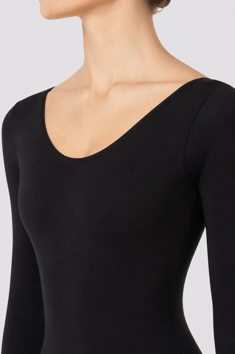 Black Ballet Leotard – Ladies Long Sleeve Bloch L5409 - Image 4