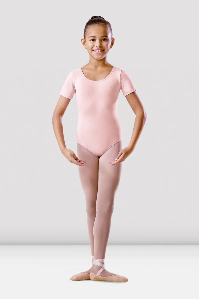 Girls Pink Ballet Leotard – Bloch BU201C Short Sleeve